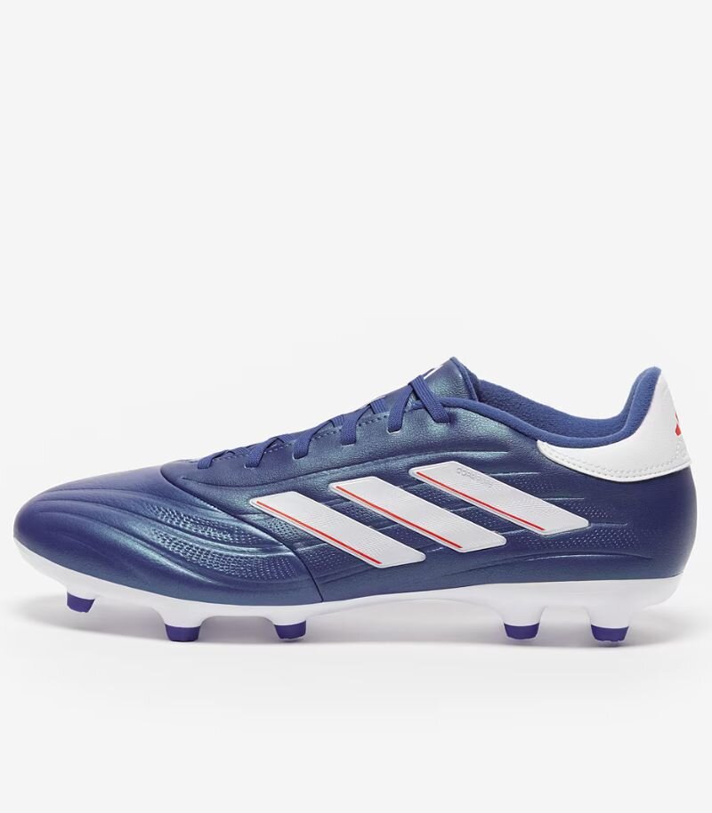 adidas copa pure football boots in metallic blue with white and red details 